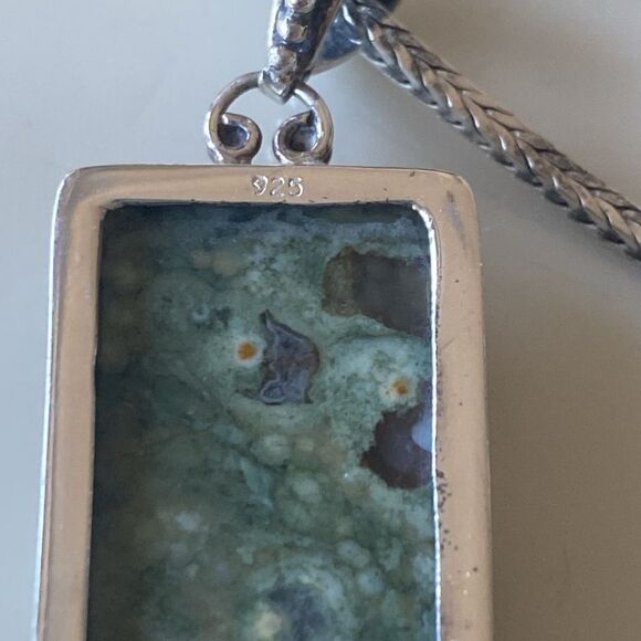 Jasper/Onyx and sterling silver set - Picture 7 of 7